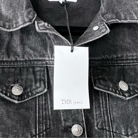 NWT TNR Black Denim Jacket size Small - Picture 7 of 11